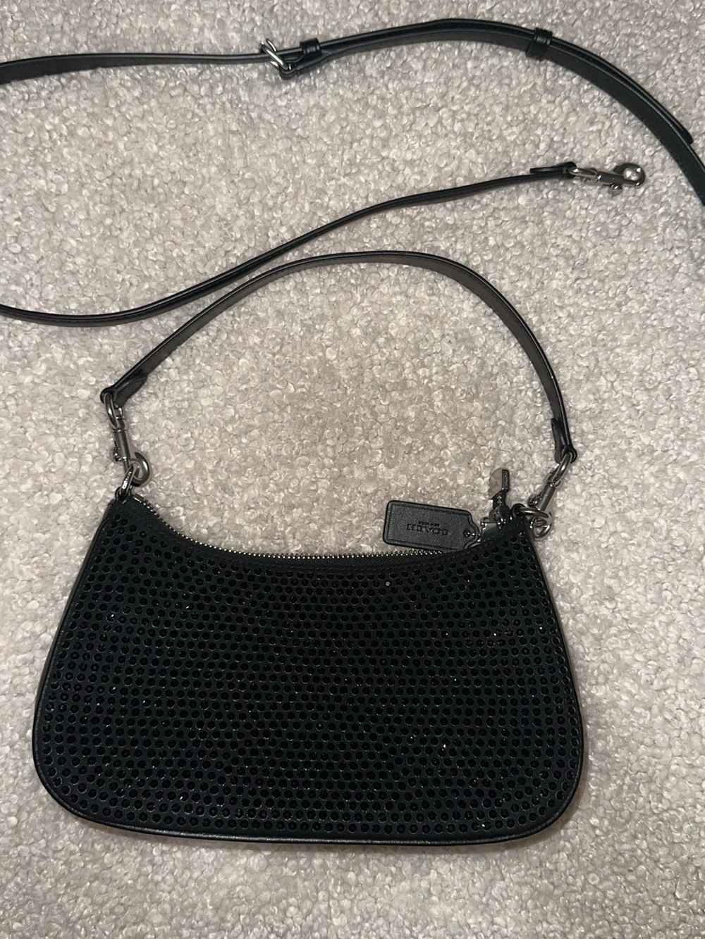 Coach Black Sequin Shoulder Bag